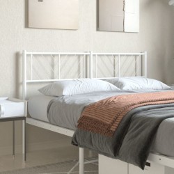 Tête de lit métal blanc 140 cm 