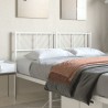 Tête de lit métal blanc 140 cm 