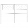 Tête de lit métal blanc 140 cm 