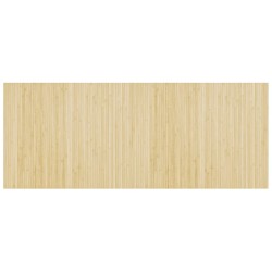 Tapis rectangulaire naturel clair 80x200 cm bambou 