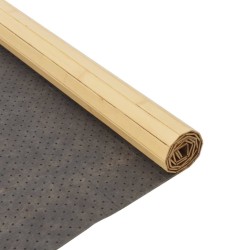 Tapis rectangulaire naturel clair 80x200 cm bambou 