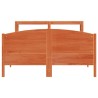 Cadre de lit sans matelas cire marron 120x200cm bois pin massif 