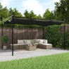 Pergola avec toit rétractable anthracite 395x292x230 cm 