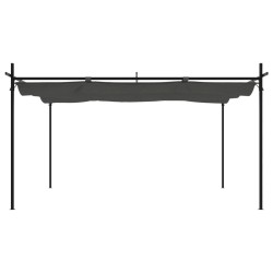 Pergola avec toit rétractable anthracite 395x292x230 cm 