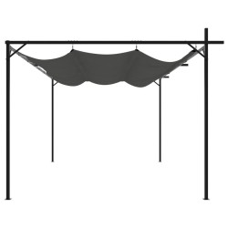Pergola avec toit rétractable anthracite 395x292x230 cm 