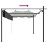 Pergola avec toit rétractable anthracite 395x292x230 cm 