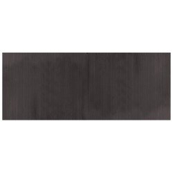 Tapis rectangulaire marron foncé 80x200 cm bambou 