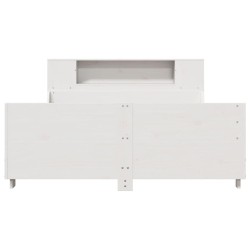 Cadre de lit sans matelas blanc 120x190 cm bois de pin massif 