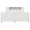 Cadre de lit sans matelas blanc 120x190 cm bois de pin massif 