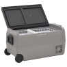 Glacière avec roue et adaptateur noir et gris 36 L PP et PE 