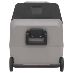 Glacière avec roue et adaptateur noir et gris 36 L PP et PE 