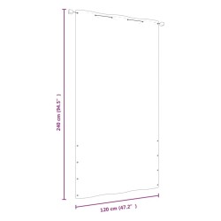 Écran de balcon Rouge 120x240 cm Tissu Oxford 