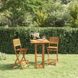 Ensemble de bar d'extérieur 3 pcs Bois d'acacia massif 