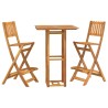 Ensemble de bar d'extérieur 3 pcs Bois d'acacia massif 
