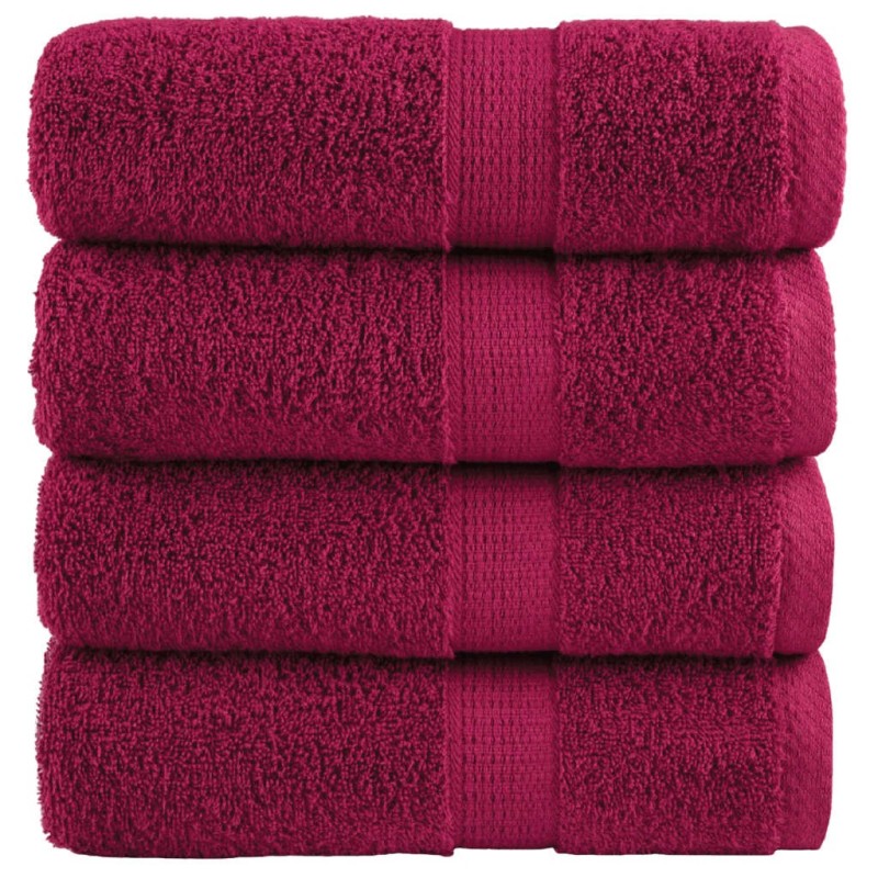 Serviettes d'invité de qualité supérieure SOLUND 4 pcs bordeaux 