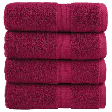 Serviettes d'invité de qualité supérieure SOLUND 4 pcs bordeaux 
