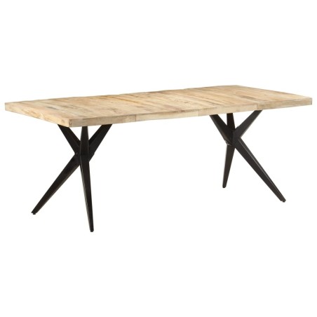 Table de salle à manger 200x90x76 cm Bois de manguier brut 