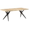 Table de salle à manger 200x90x76 cm Bois de manguier brut 