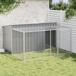 Niche pour chien avec cour anthracite 197x194x110 cm 