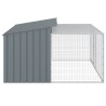 Niche pour chien avec cour anthracite 197x194x110 cm 