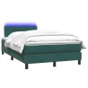 Sommier à lattes de lit et matelas vert foncé 120x210cm velours 