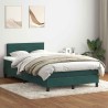 Sommier à lattes de lit et matelas vert foncé 120x210cm velours 