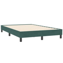 Sommier à lattes de lit et matelas vert foncé 120x210cm velours 