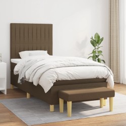 Sommier à lattes de lit avec matelas Marron foncé 80x200 cm 