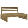 Salon de jardin 4 pcs bois de pin imprégné 