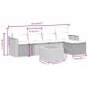Salon de jardin avec coussins 6 pcs beige résine tressée 