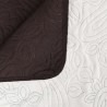 Couvre-lit à double face matelassé 170 x 210 cm Crème et marron 