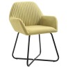 Chaises à manger lot de 4 vert tissu 