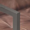 Chaises à manger cantilever lot de 2 marron cuir véritable 