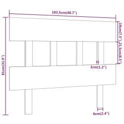 Tête de lit 103,5x3x81 cm Bois massif de pin 