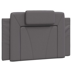 Lit avec matelas gris 90x190 cm similicuir 