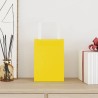 Sacs en papier 50 pcs avec poignées jaune 15x8x21 cm 