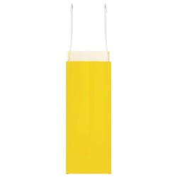 Sacs en papier 50 pcs avec poignées jaune 15x8x21 cm 