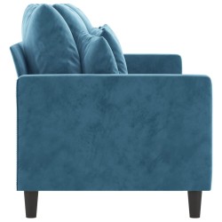 Canapé à 3 places Bleu 180 cm Velours 