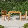 Ensemble à manger de jardin 3 pcs Bois de teck massif 