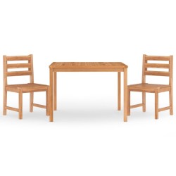 Ensemble à manger de jardin 3 pcs Bois de teck massif 