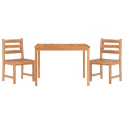 Ensemble à manger de jardin 3 pcs Bois de teck massif 