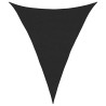 Voile d'ombrage 160 g/m² triangulaire noir 3x4x4 m PEHD 