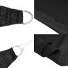 Voile d'ombrage 160 g/m² triangulaire noir 3x4x4 m PEHD 