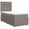 Sommier à lattes de lit avec matelas Taupe 80x200 cm Tissu 