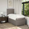 Sommier à lattes de lit avec matelas Taupe 80x200 cm Tissu 