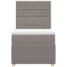 Sommier à lattes de lit avec matelas Taupe 80x200 cm Tissu 