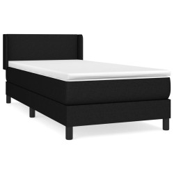 Sommier à lattes de lit avec matelas Noir 100x200 cm Tissu 