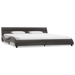 Cadre de lit avec LED Gris Similicuir 180 x 200 cm    