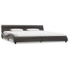 Cadre de lit avec LED Gris Similicuir 180 x 200 cm    