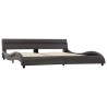 Cadre de lit avec LED Gris Similicuir 180 x 200 cm    